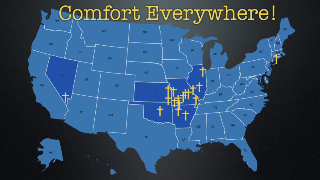 map of joplin comfort dog deployments