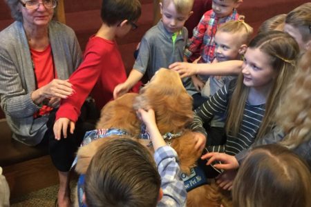 Louie Jackson Comfort Dog children