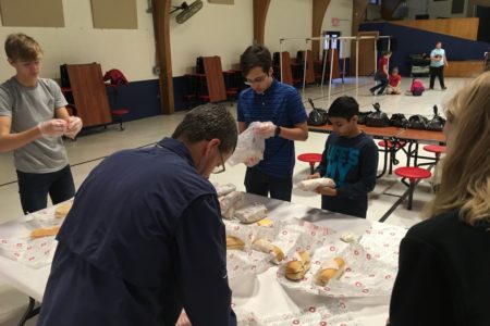 Immanuel Joplin Youth 2018 Super Sub Sandwich Wrapping