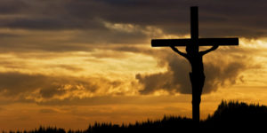 Jesus silhouette on the cross