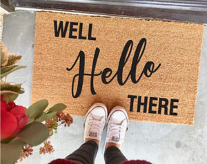 hello there welcome mat