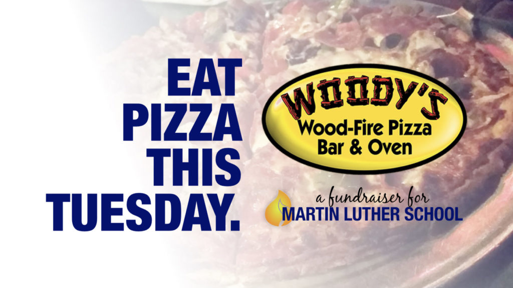 eat pizza this sunday woody's wood-fire pizza martin luther school joplin missouri