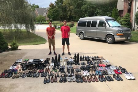 shoes on driveway