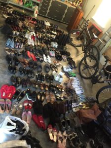 shoes in garage youth shoe drive