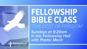 fellowship bible class the cost of freedom immanuel lutheran church joplin missouri