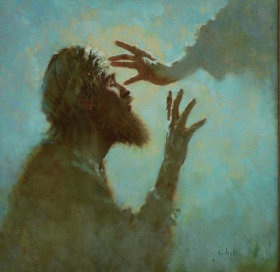 Jesus healing the Blind Man, 2008 © Brian Jekel. In a Time of Social Distancing. Immanuel Lutheran Church LCMS. Joplin, Missouri.