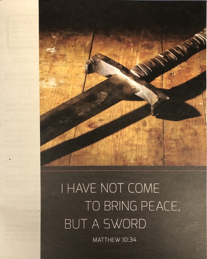 Fourth Sunday after Pentecost cover. I have not come to bring peace but a sword. Immanuel Lutheran Church LCMS. Joplin, Missouri.