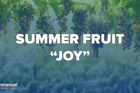 summer fruit joy. eighth sunday after pentecost.