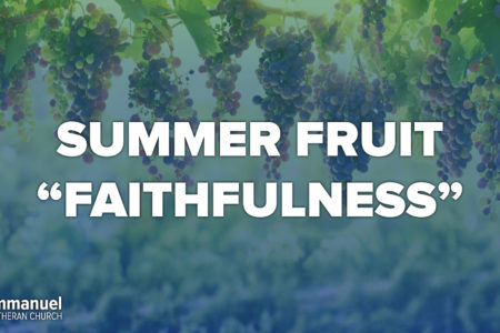 Summer Fruit Faithfulness. twelfth sunday after pentecost. confirmation day. Immanuel Lutheran Church LCMS. Joplin, Missouri.