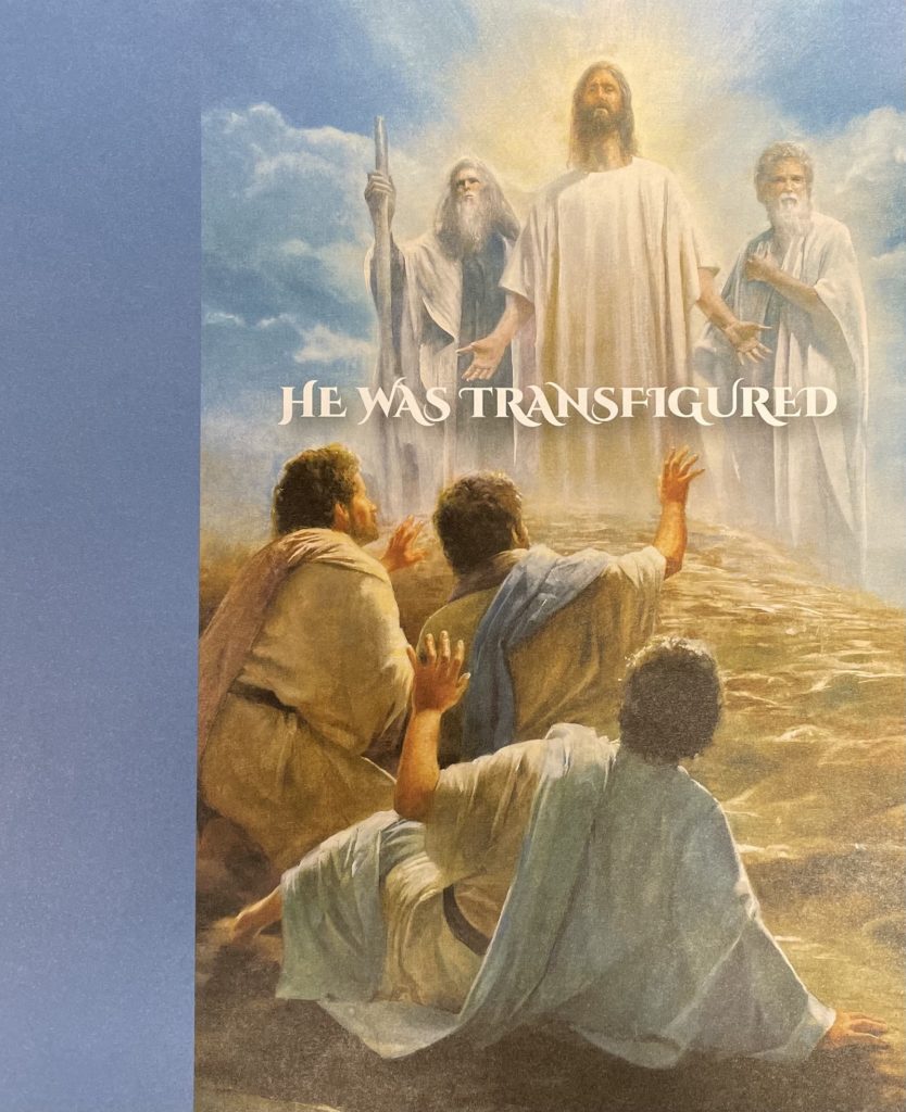 Transfiguration Sunday bulletin cover. Immanuel Lutheran Church LCMS. Joplin Missouri.