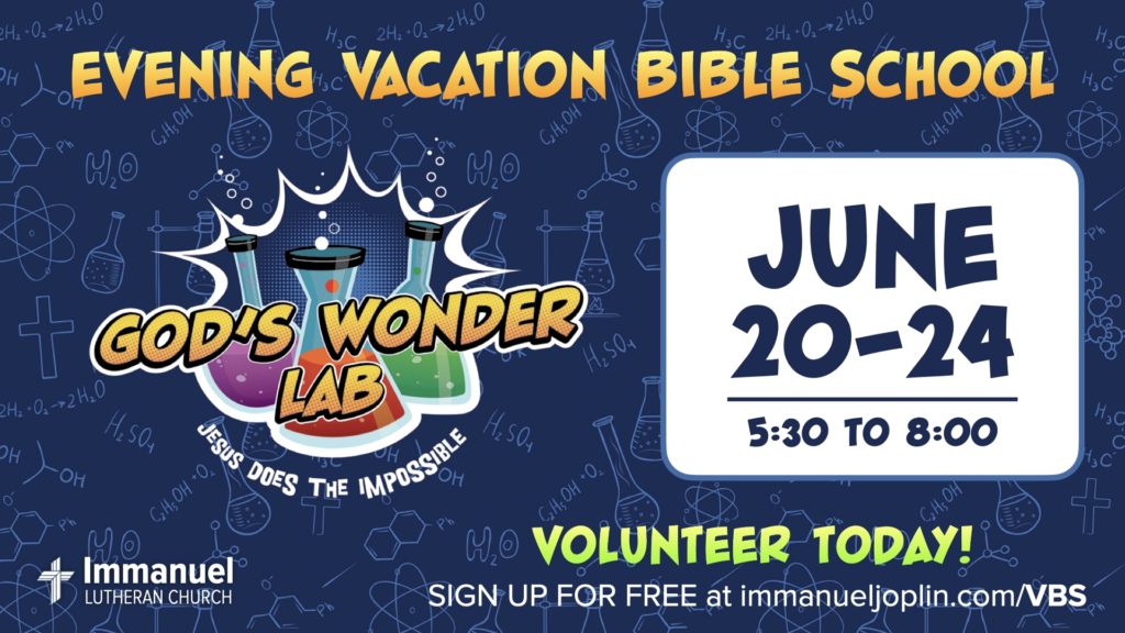 Vacation Bible School 2021 Immanuel Lutheran Church LCMS. Martin Luther School. Joplin Missouri.