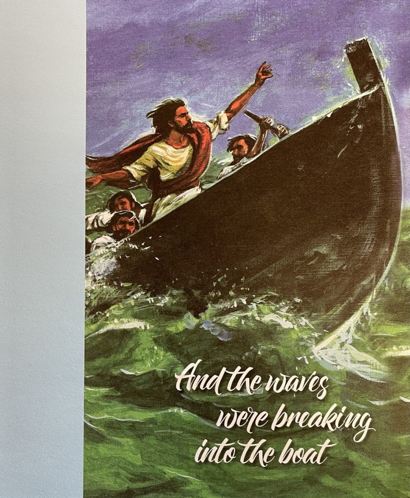 and the waves were breaking into the boat. Immanuel Lutheran Church LCMS. Joplin Missouri. Pentecost 4 bulletin cover