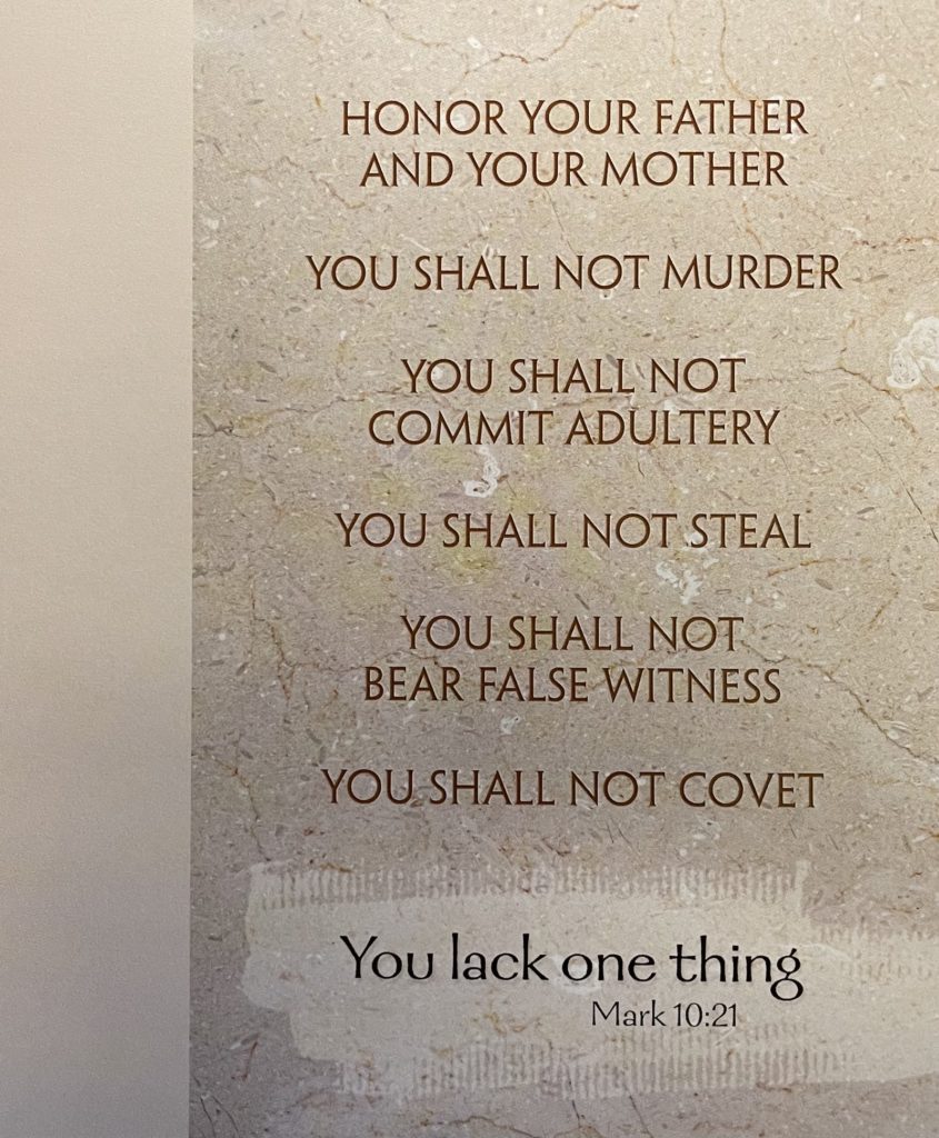 You Lack One Thing bulletin cover for Pentecost 20. Immanuel Lutheran Church LCMS. Joplin Missouri.