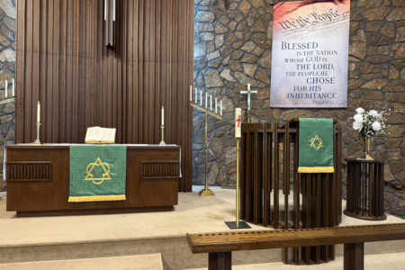 Second Sunday after Pentecost — altar and pulpit at Immanuel Lutheran Church, Joplin, Missouri