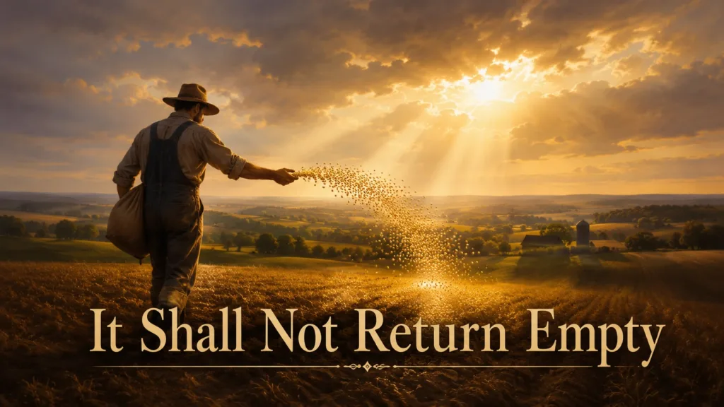 Seventh Sunday after Pentecost — "It shall not return empty" (Isaiah 55): God's Word going out from heaven and bearing fruit. Immanuel Lutheran Church, Joplin, Missouri